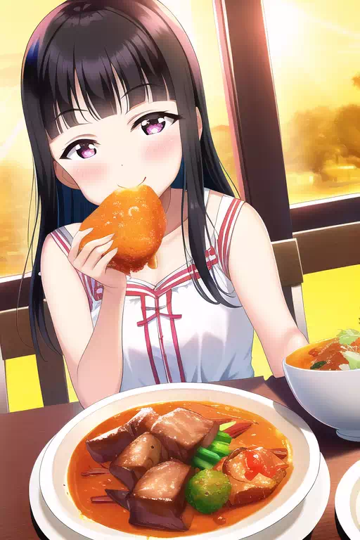 [AI] Dia Eating Curry by Herself