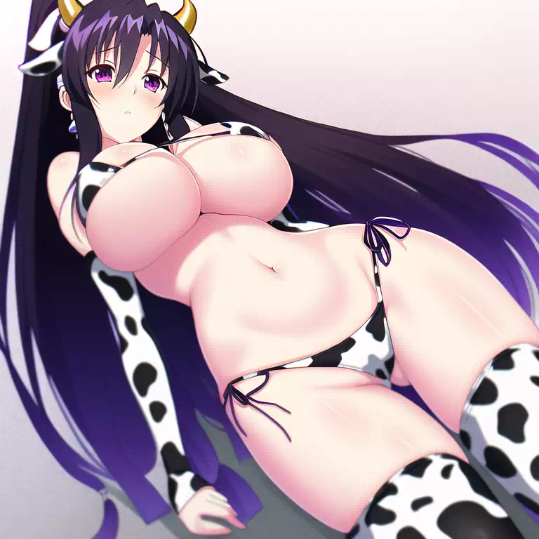 Himejima Akeno cow bikini