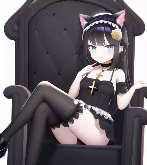 Gothic cat girl