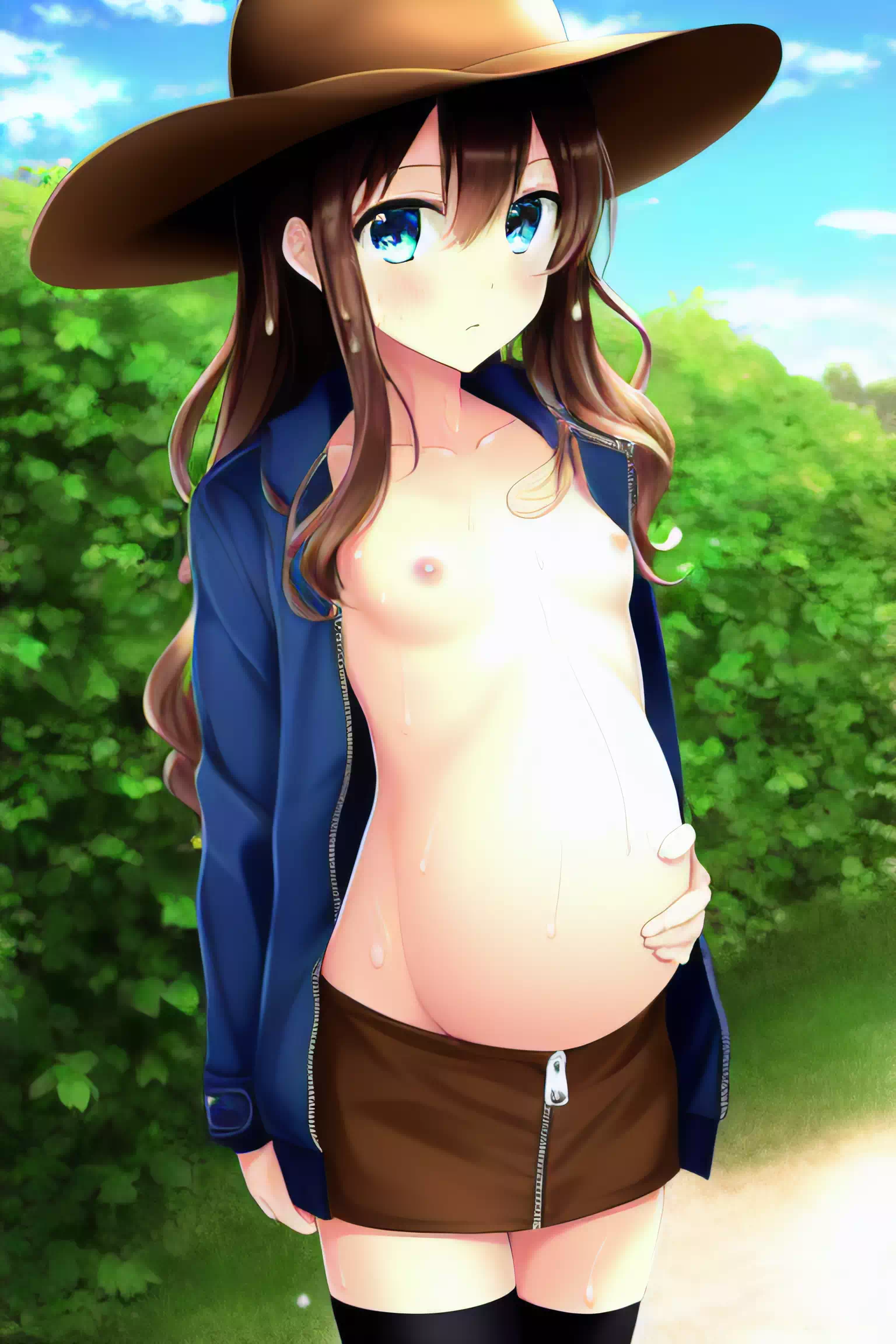 Pregnant loli cowgirl cutie