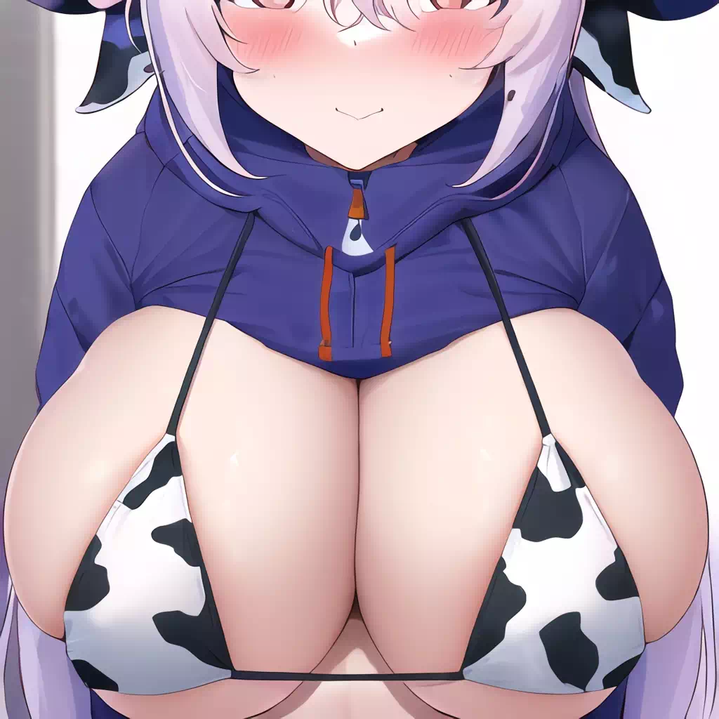 Ganyu in cow print bikini