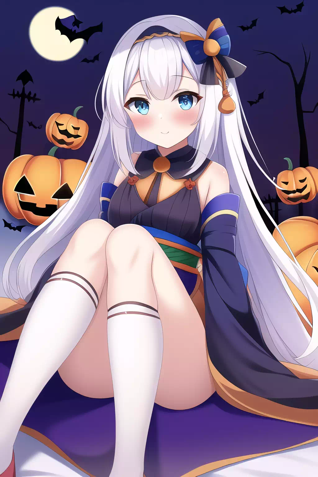 Loli white hair at Halloween