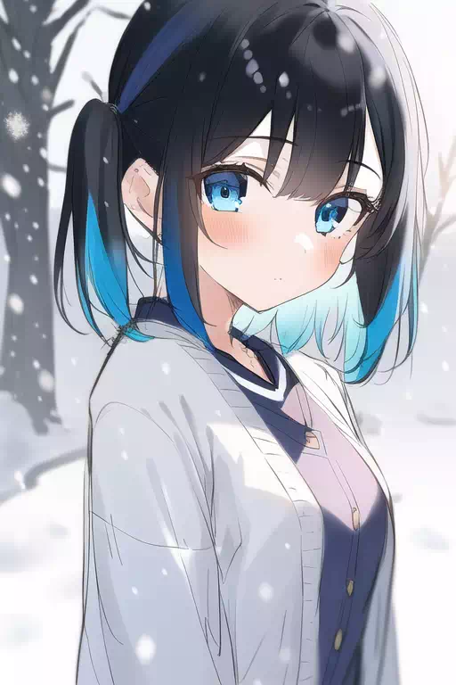 snow and girl