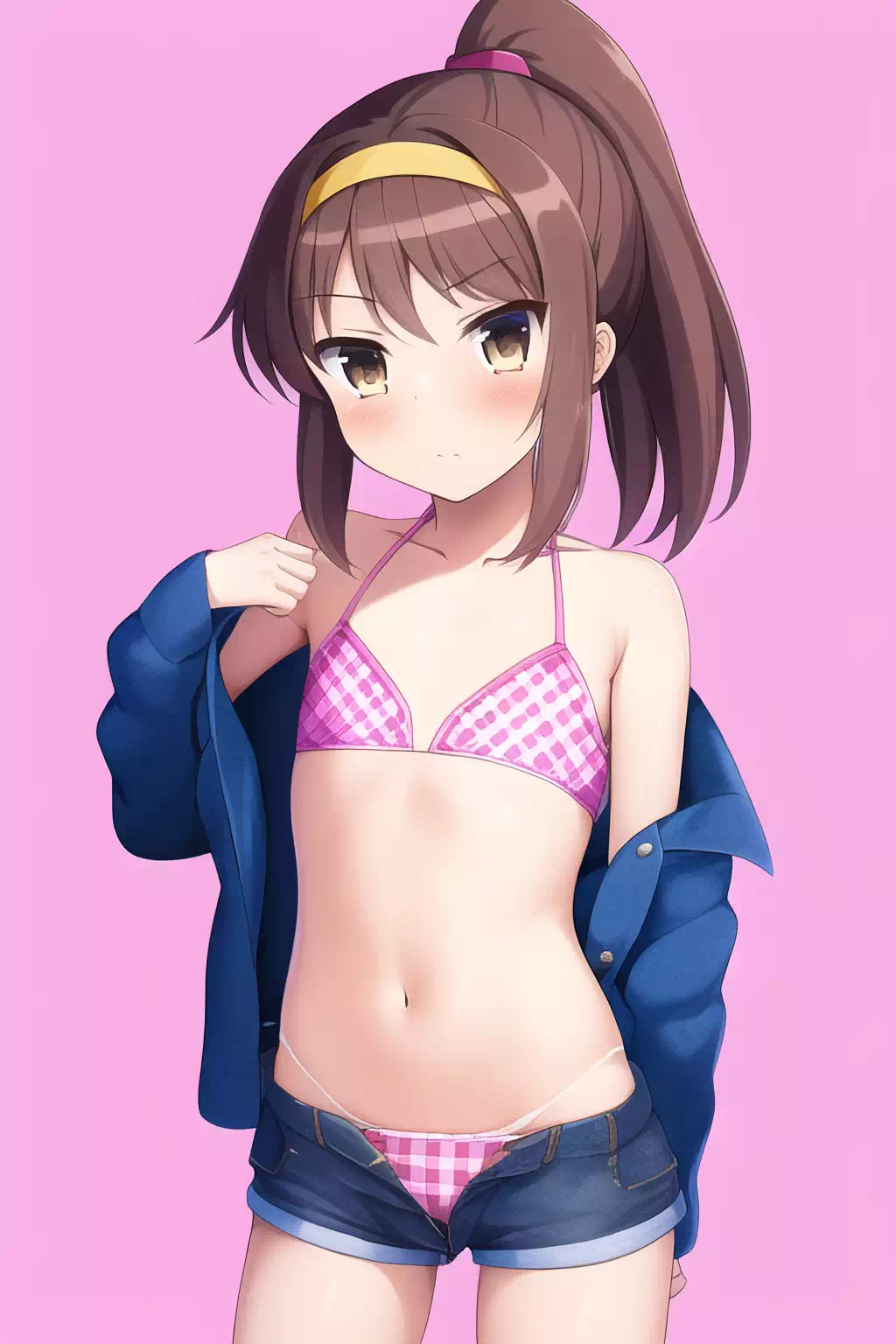 Kyonko in bikini short shorts
