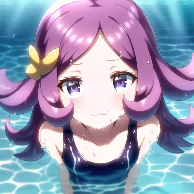 Acerola playing in the water