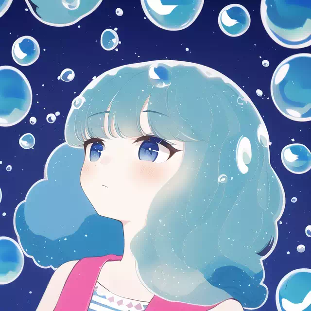 [NovelAI] Bubble hair