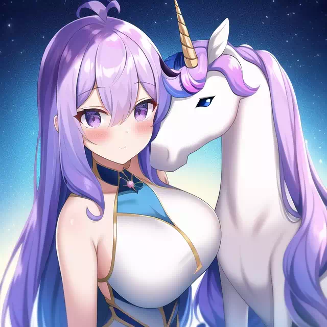 Cute Girl With Unicorn ??