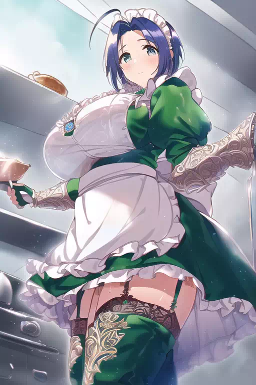 翠緑の姫騎士のメイドな日常② 調理中の一幕
