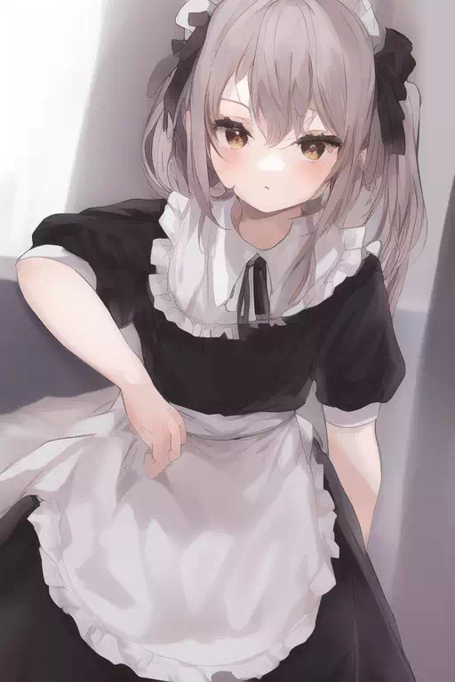 Maidgirl Resting After Cleaning