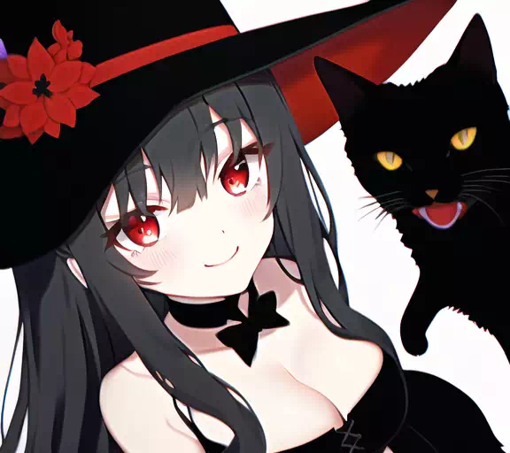 Neko+witch girl