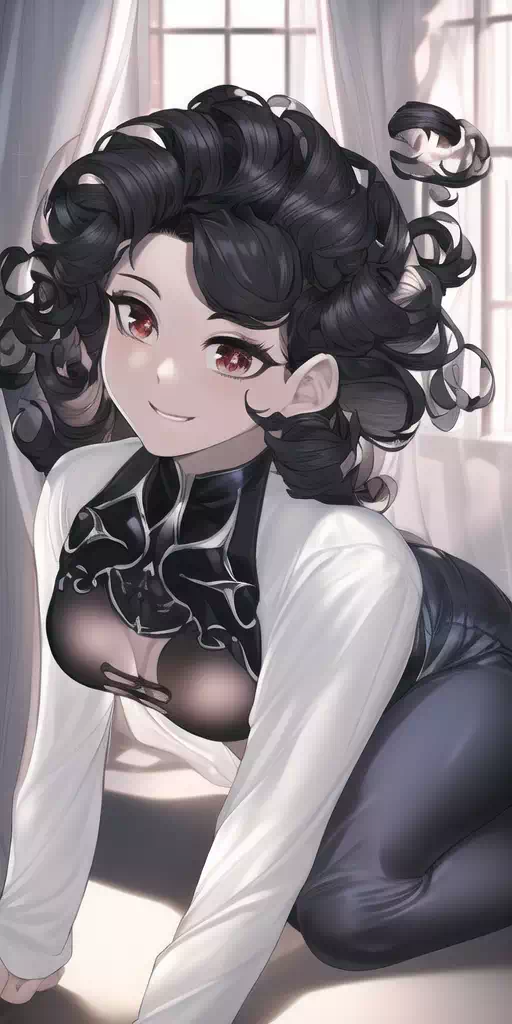 Cute girl with Curls&#038;Devil Eyes