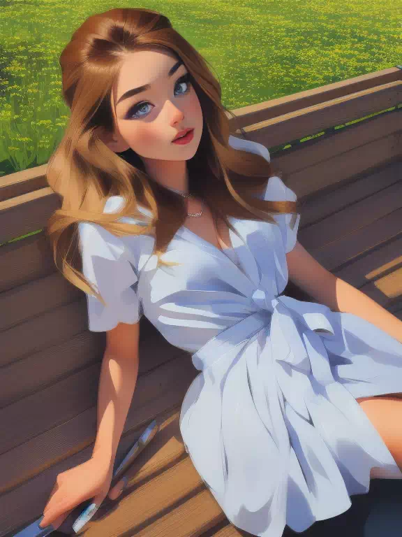 girl on a bench