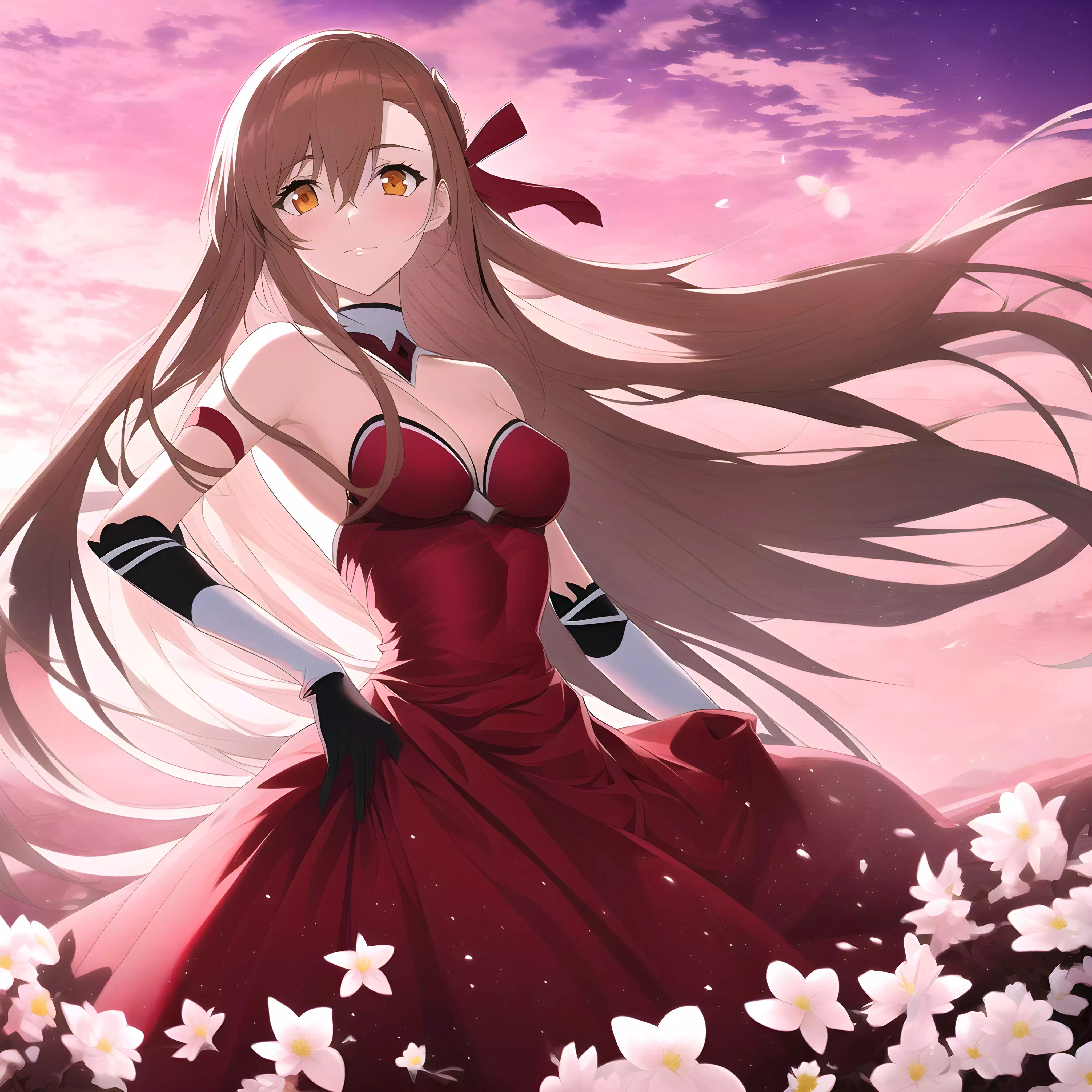 SAO ,Asuna ,red dress