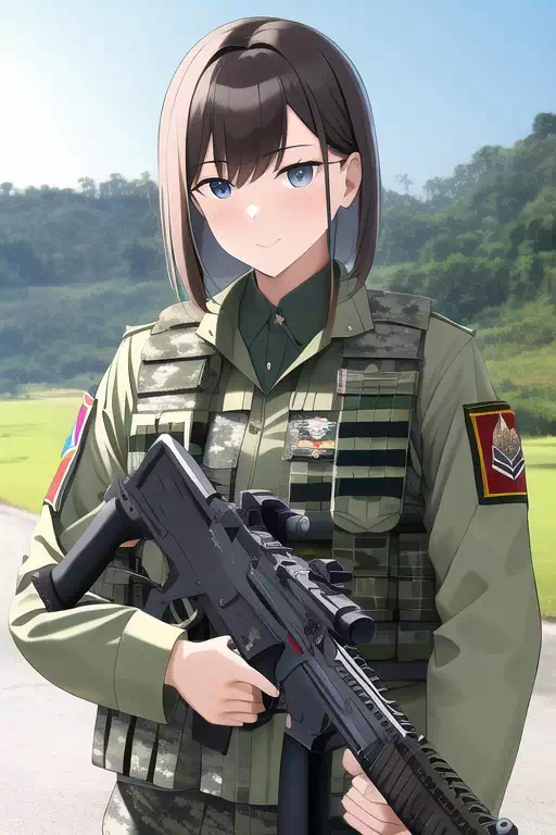 Military Girl (Novel AI)