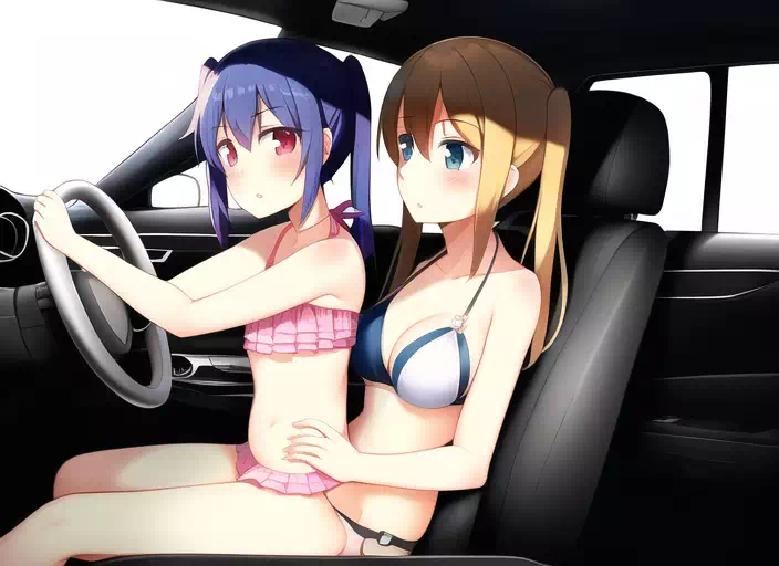 Girls Sharing the Driver&#8217;s Seat