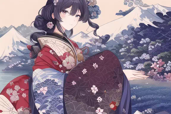 Hokusai, 1girl