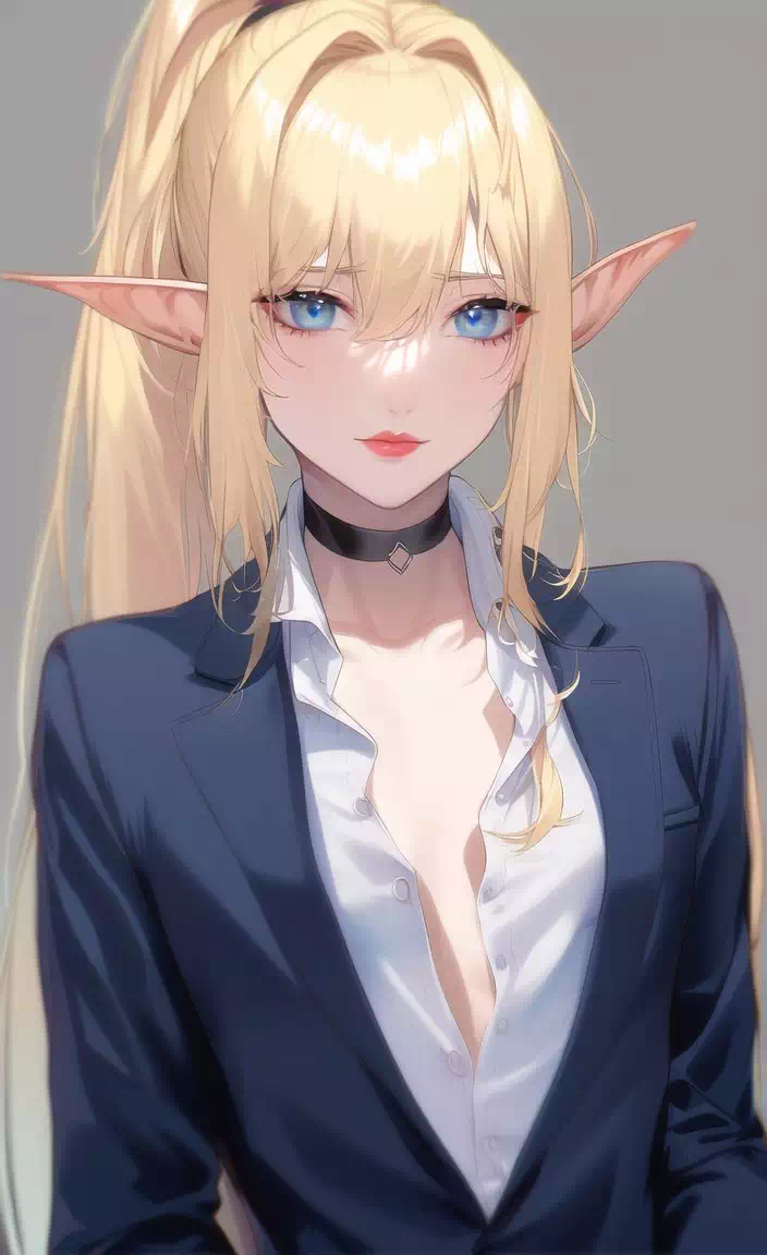 Blonde Elf in a Suit