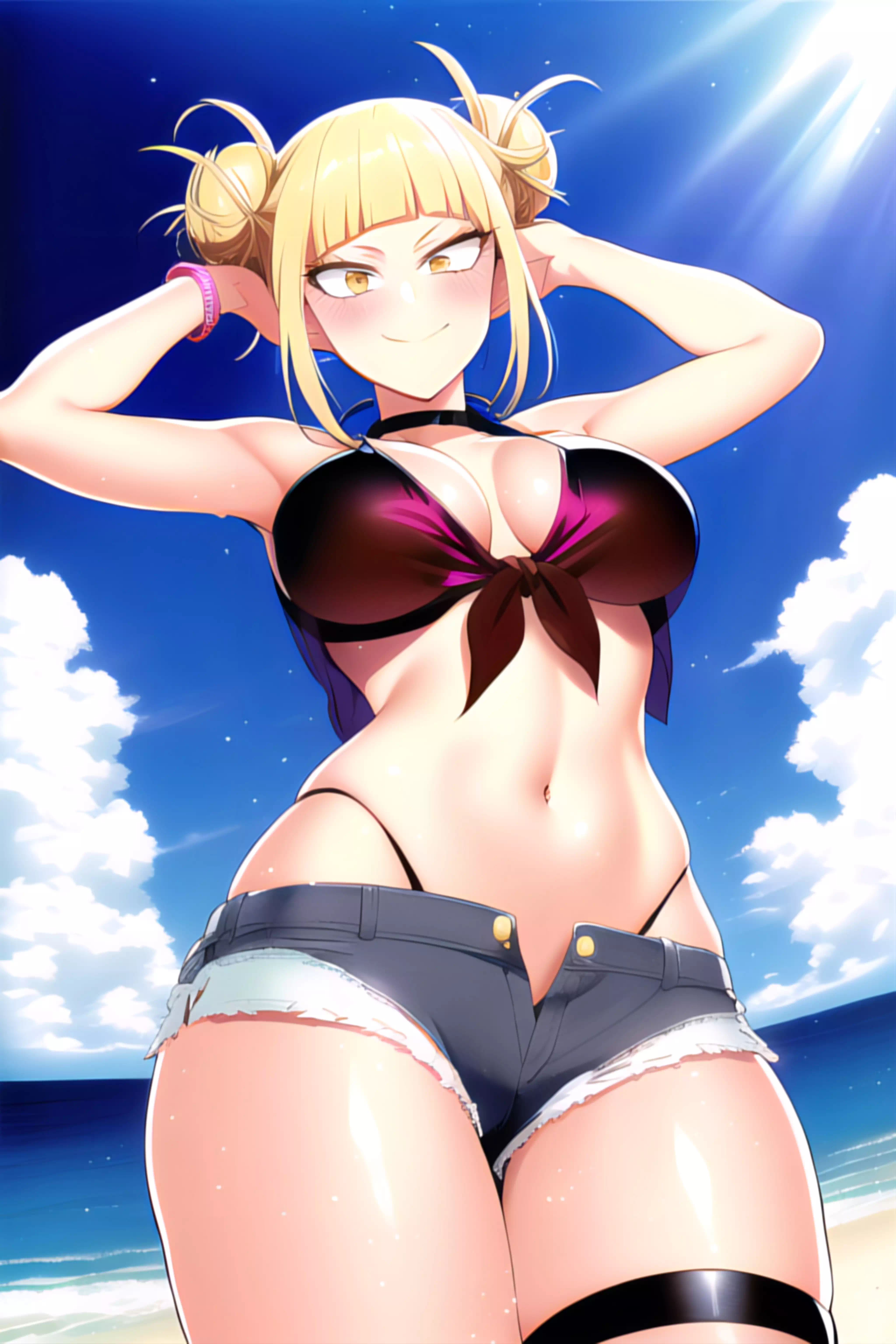 Himiko at the beach