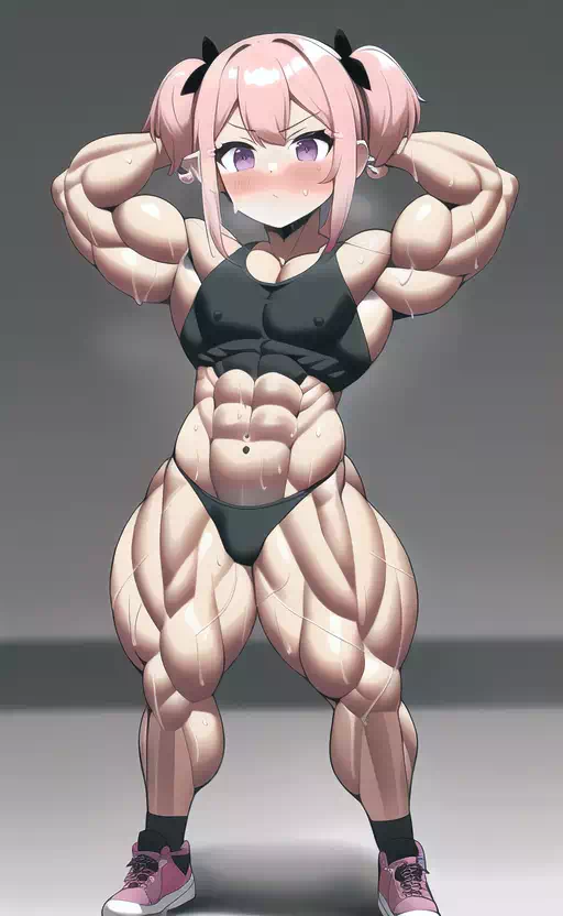 muscle loli art by AI