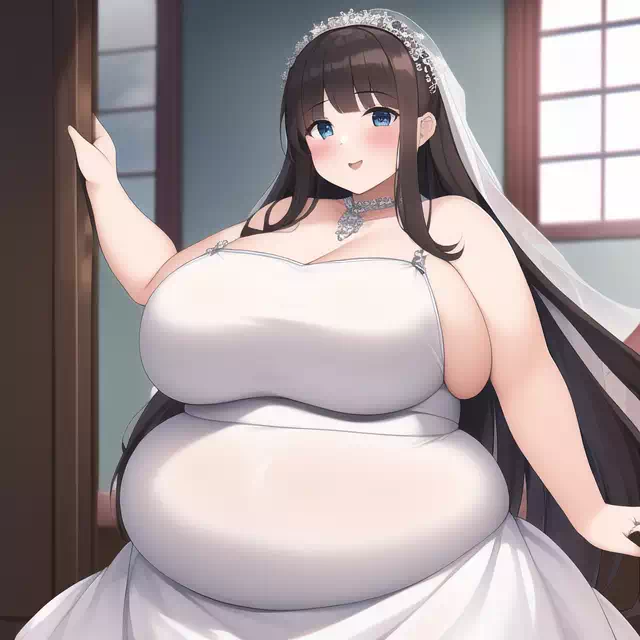 novelAI fat girl wedding