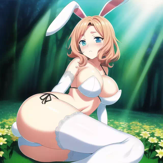 Bunny girl butt pose
