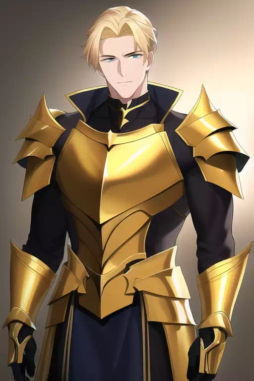 Golden Armored Knight (Novel AI)