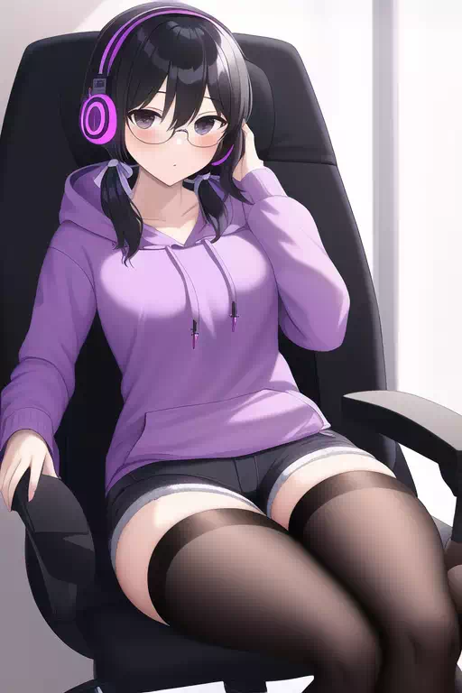 Purple hoodie (??ω??)