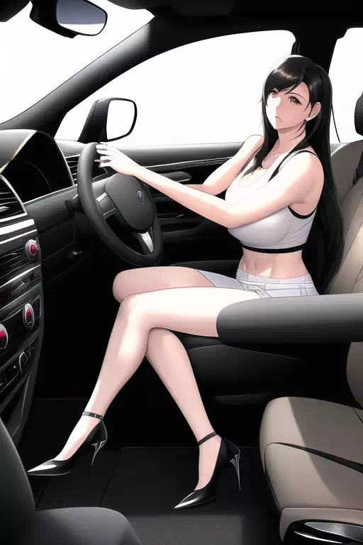 Tifa Lockhart Driving Car