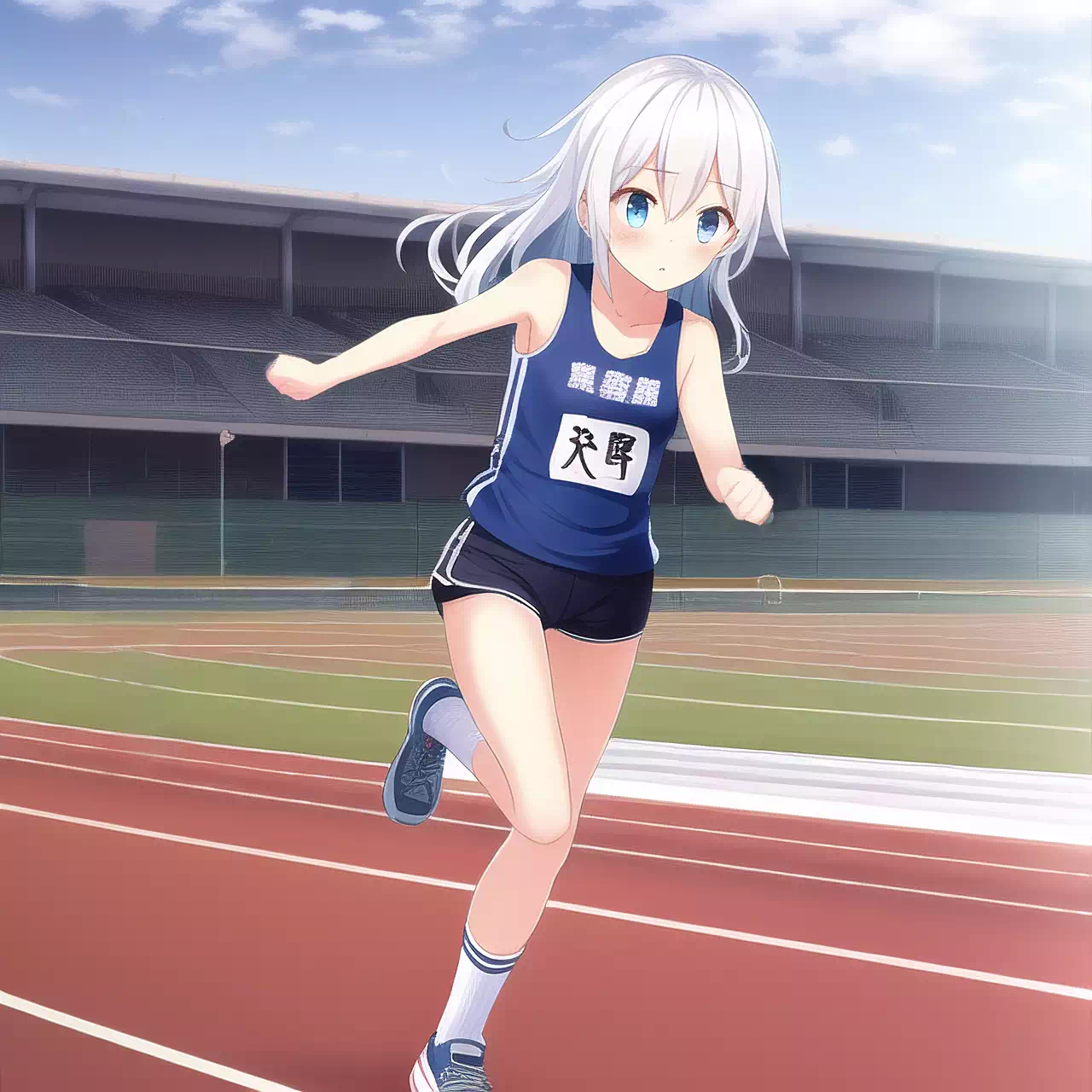Hibiki runs track and field!