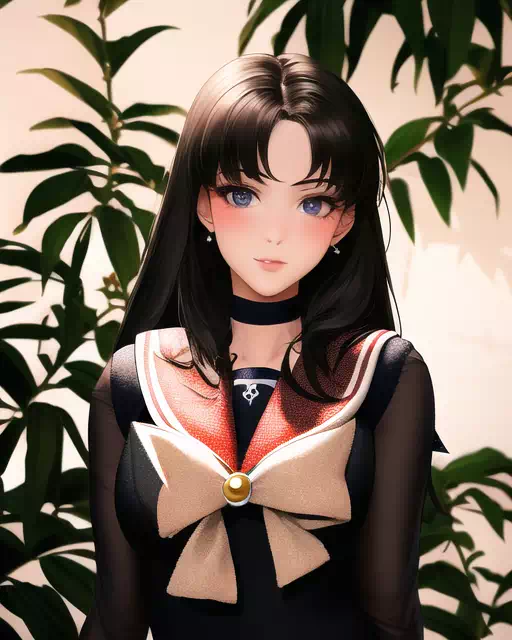黒衣の美少女 (Novel AI)