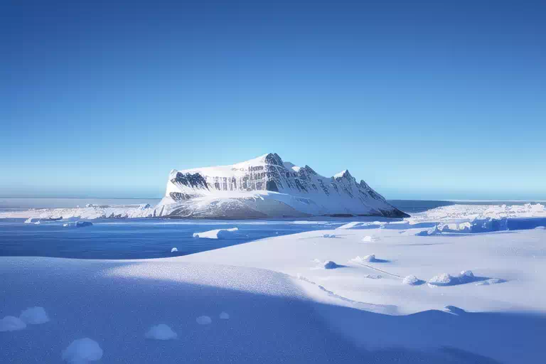 南極、氷河、雪原・オーロラのイラスト　NovelAI