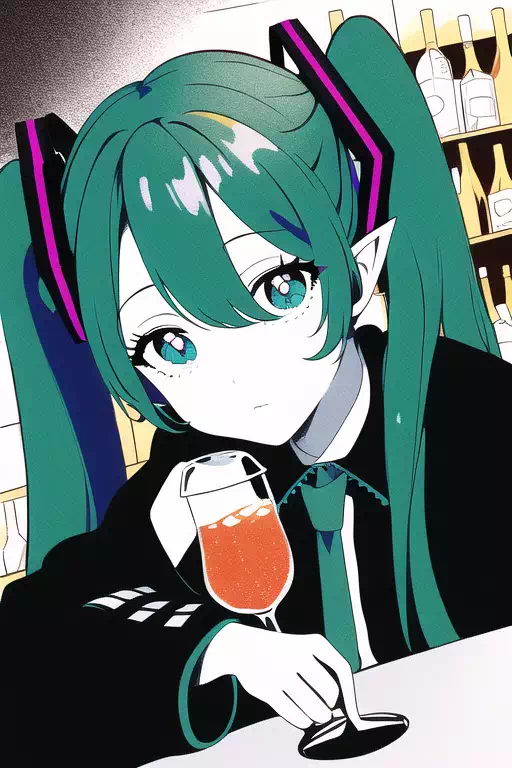 Why does miku sit on the table？