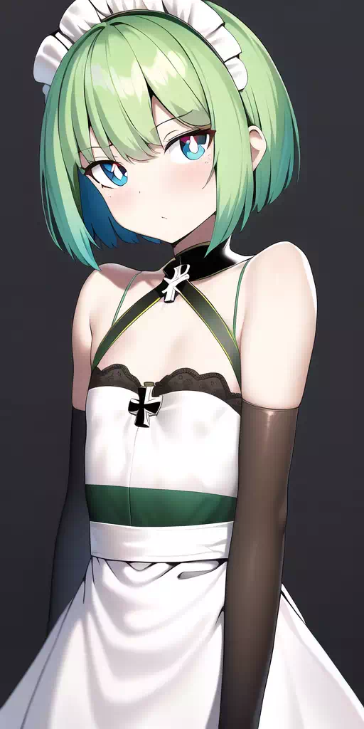 Green haired Maid
