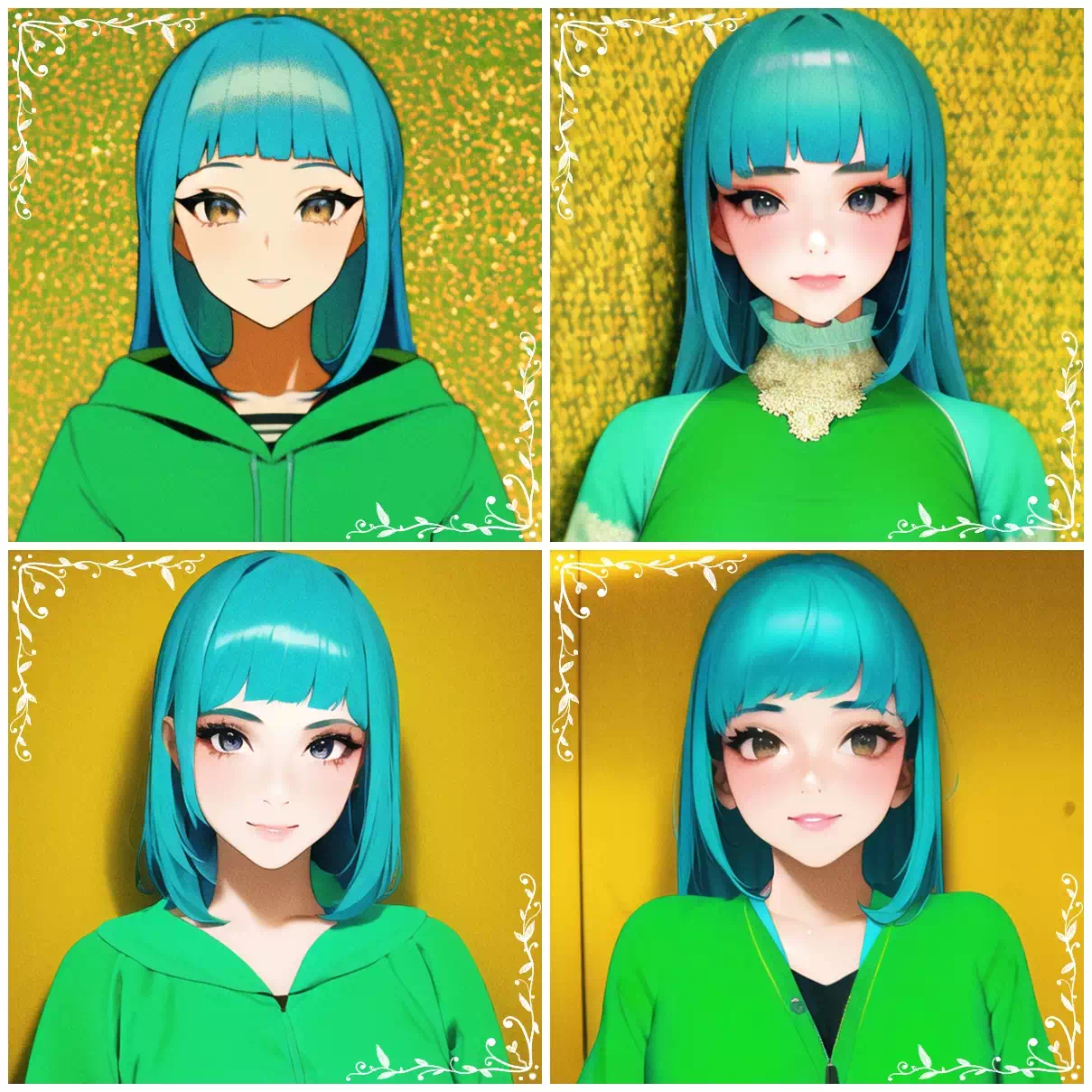 Blue Haired Girl (Novel AI)