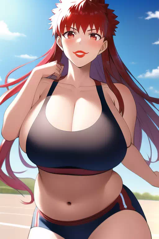 Milf Shirou who is working out