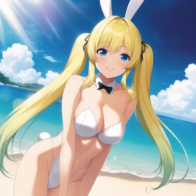 Blonde bunny twintail