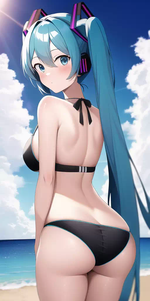 Sexy Hatsune Miku in summer