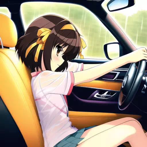 Haruhi Suzumiya Driving Car