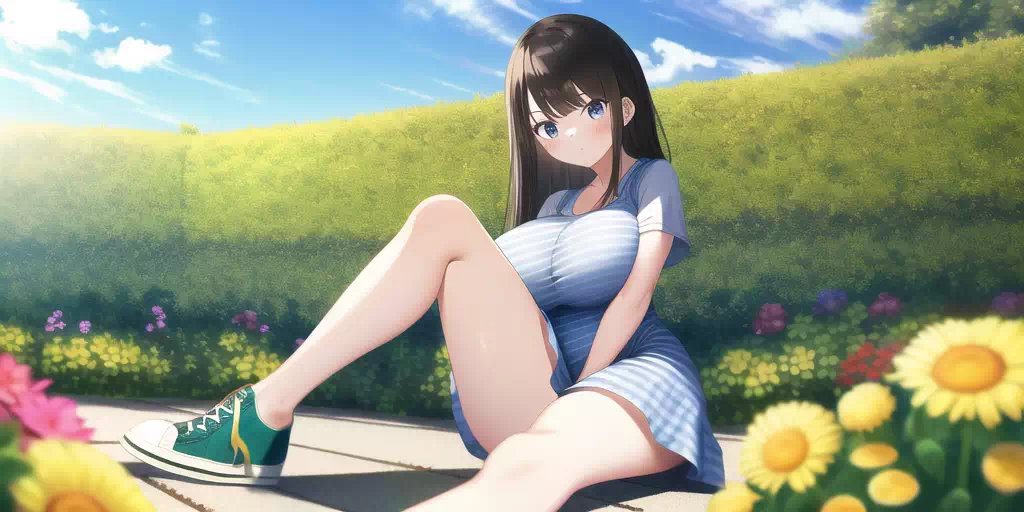 [NovelAI] 夏の公園に居座る女の子