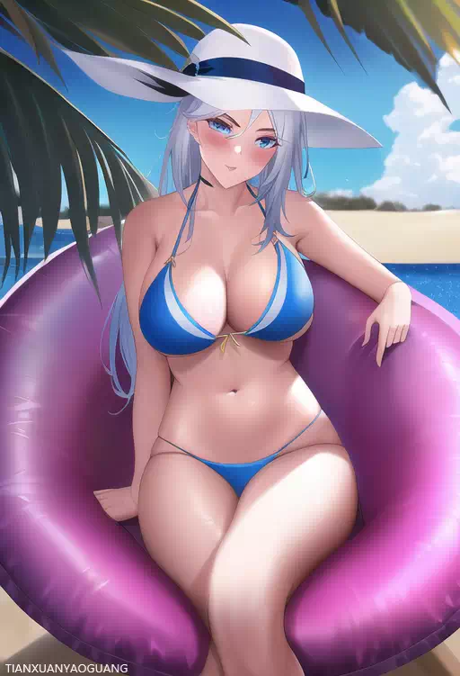 Overwatch Ashe blue bikini 2