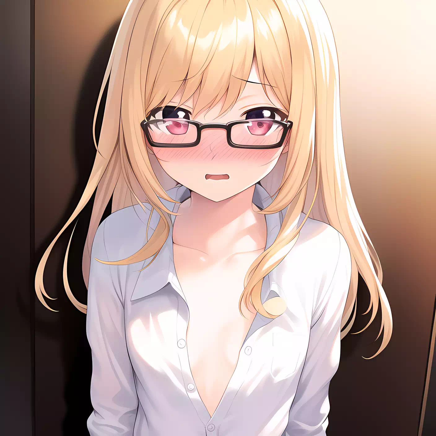 Blond Girl 5 with glasses
