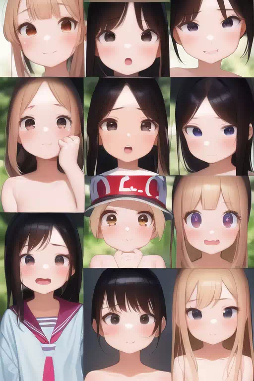 Girls&#8217; faces 1