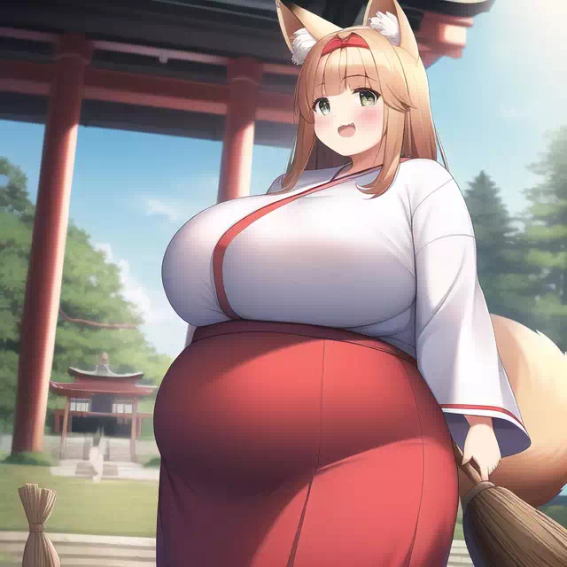 novelAI fat fox girl