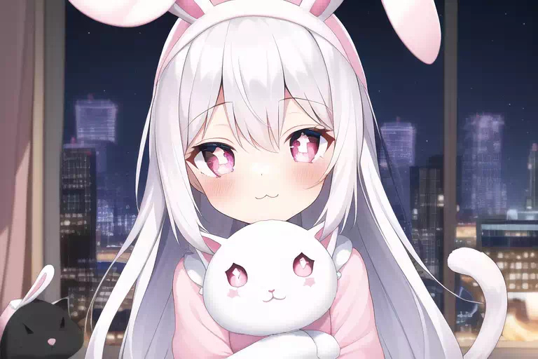 rabbit little girl
