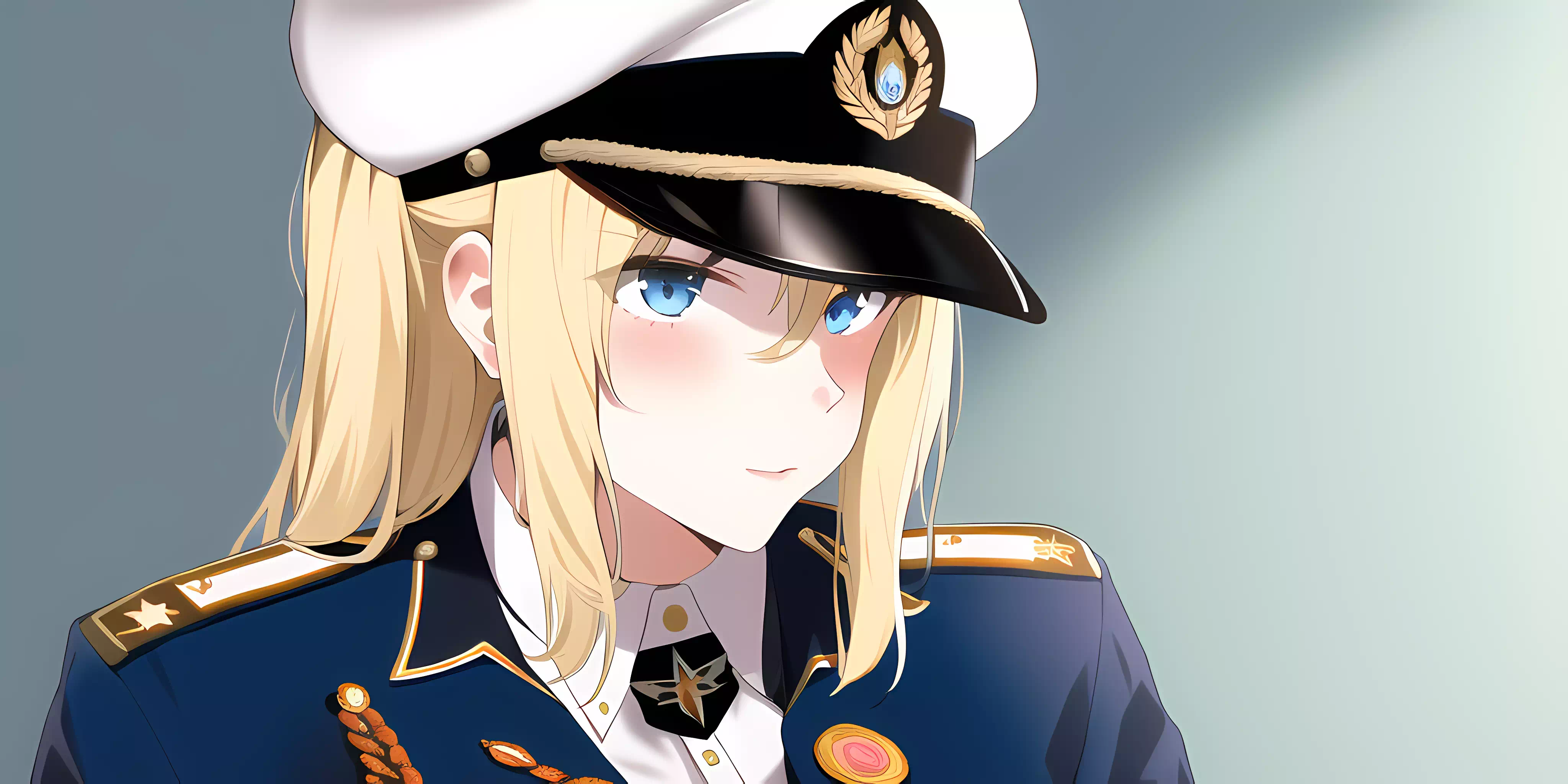 Anime Girl Naval Admiral Officer
