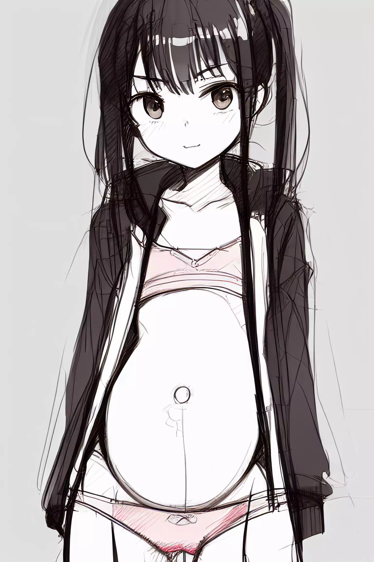 sketch of a pregnant loli girl