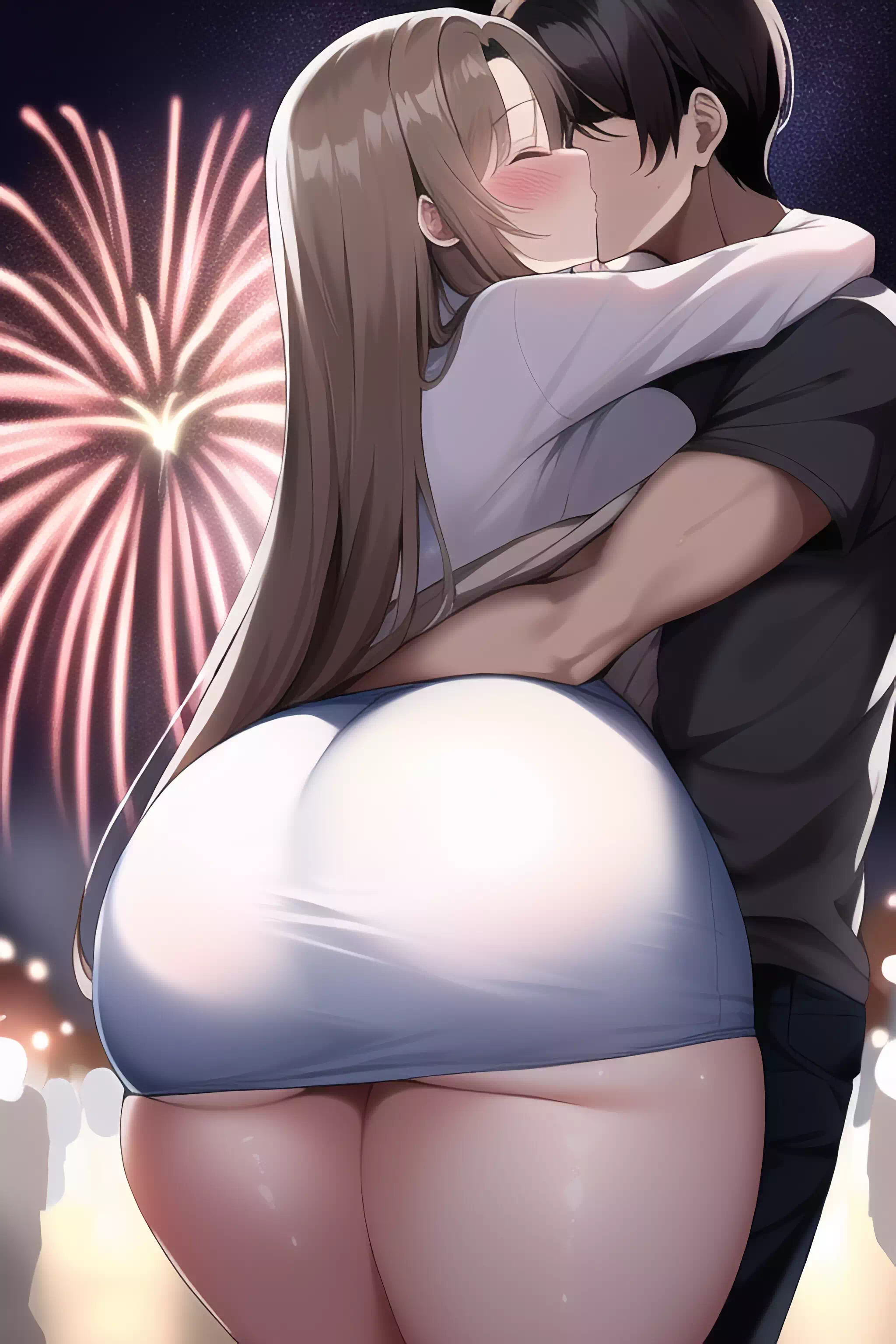 Romantic kiss with Asuna