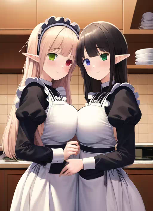 elves maids in the kitchen