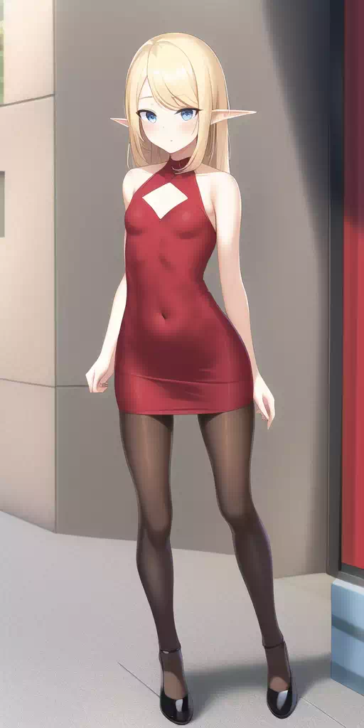 Elf Girl Red Tight Dress