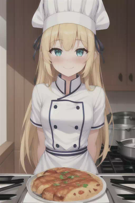 料理をする少女の料理人 1